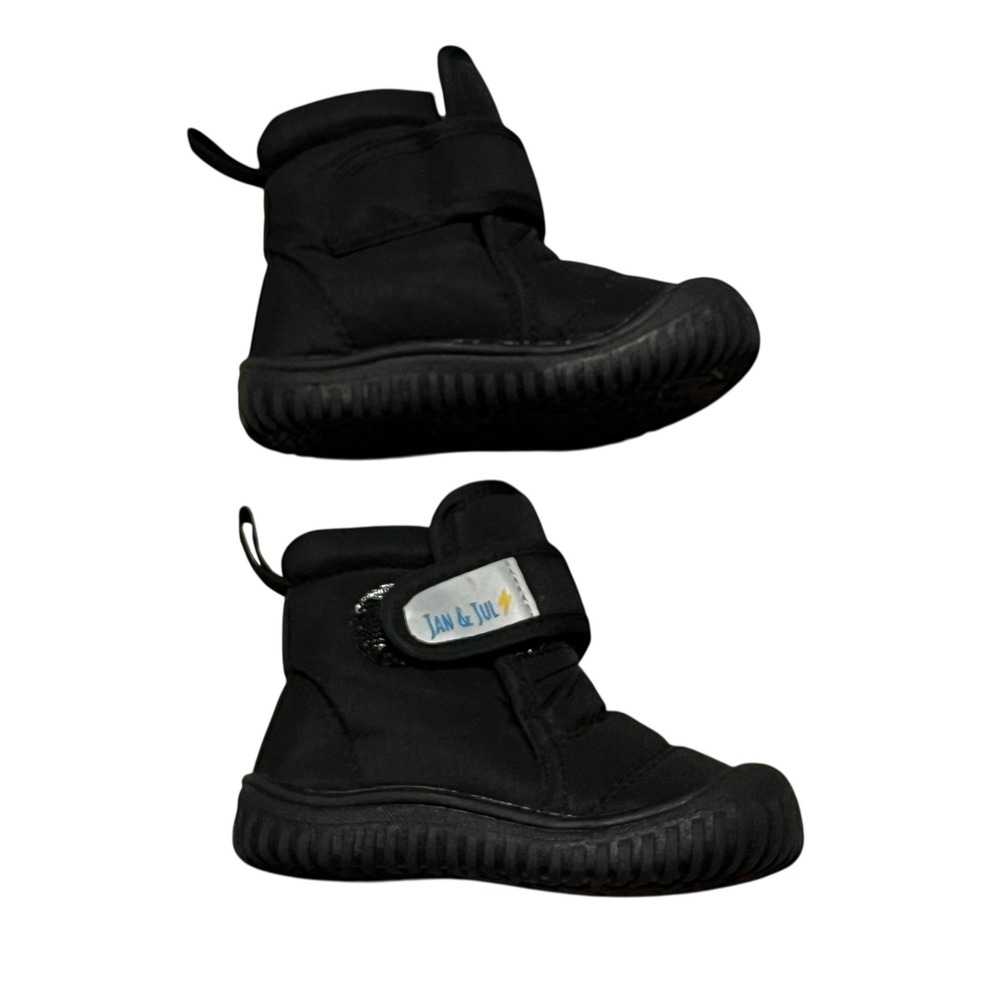 Jan & Jul Toasty-Dry Puffy Winter Boots Black‎ Toddler Size 5 US Fleece Lined